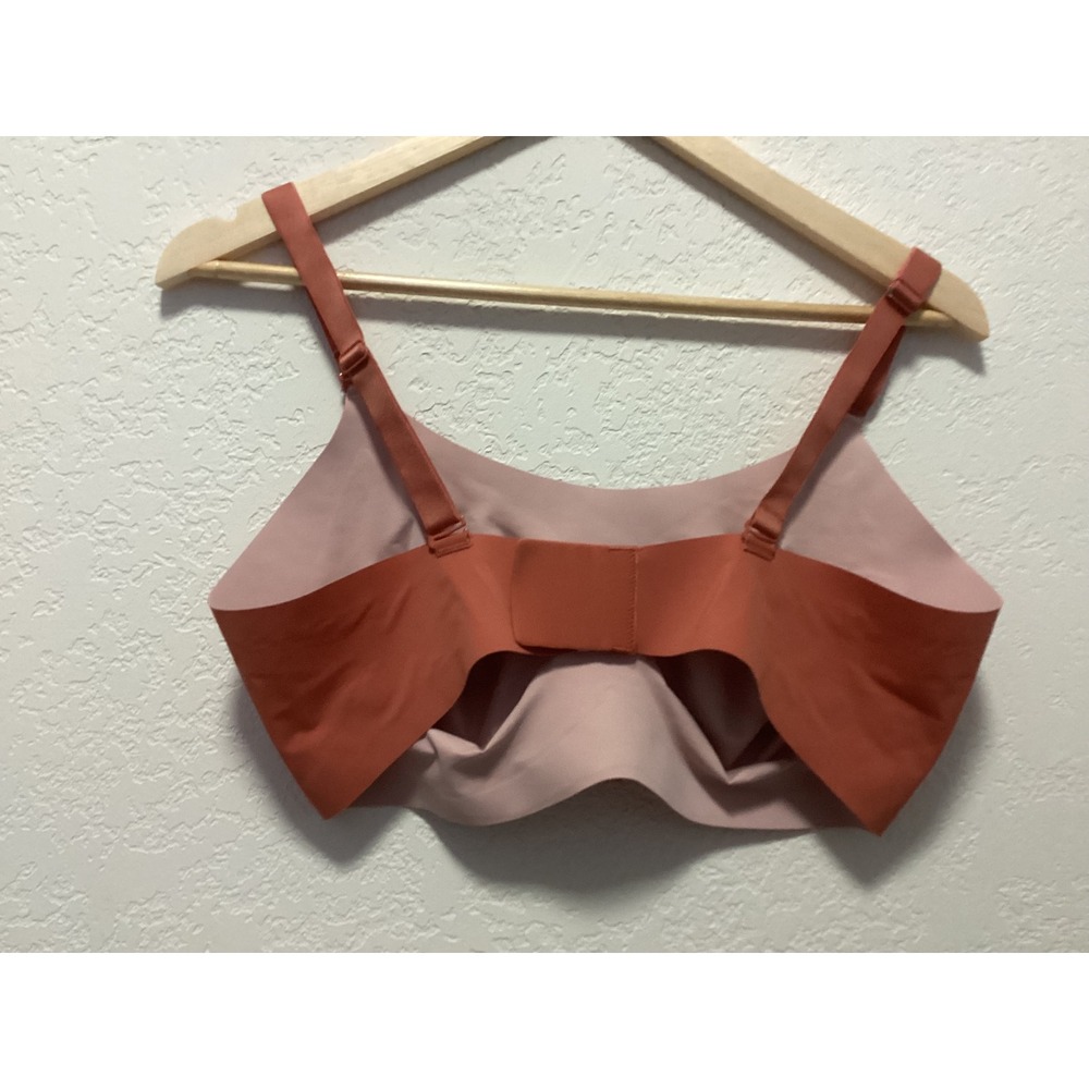 Knix Shape & Smooth Invisible Bra Rust Orange Seamless Adjustable - Picture 8 of 12